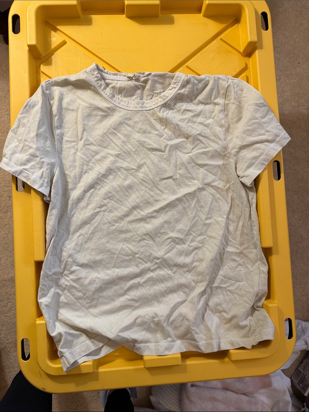 Madewell Short Sleeve Crew Tee in Off-White/Cream